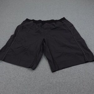 Lululemon Men's L Gray Striped Training Shorts‎ Athletic Gym Workout Performance